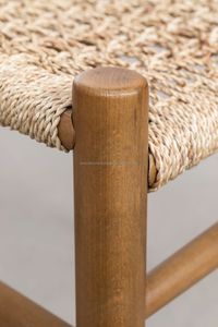 Sillón de teca moderno estilo media luna, silla de comedor de metal curvada para el hogar, Bar, parque, jardín al aire libre, comedores, fiestas, escuelas - Product Image 5