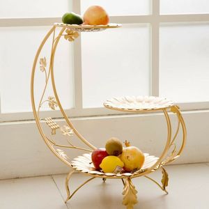 Leaf Design 2-Tier Stainless Steel Dessert Stand with Marble Base for Cakes <b>Cookies</b> & Snacks - Product Image 2