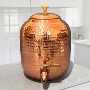 Pot à eau en cuivre de style traditionnel, distributeur d'eau en cuivre pour service de fête, pot à eau en cuivre martelé élégant - Product Image 2