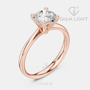 Bague de fiançailles solitaire ronde 1,10 carat, bijoux fins, certifiée IGI, or blanc 14 carats, diamant de laboratoire, bague d'anniversaire - Product Image 4