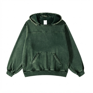 Sweat-shirt à capuche oversize pour homme, couleur unie, coton French Terry, décontracté, pour l'automne, avec poche, coupe classique - Product Image 1