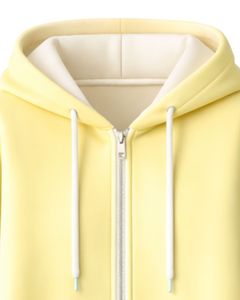 Sudadera con capucha larga amarilla suave para mujer, abrigo de invierno de forro polar con bolsillos canguro, ropa casual cálida, fabricación OEM personalizada - Product Image 3