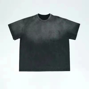 เสื้อยืดลายแอซิดวอชผู้ชาย คุณภาพสูง ผ้าฝ้าย ระบายอากาศดี สวมใส่สบาย รับออกแบบตามสั่ง บริการ OEM ขายส่ง เสื้อผ้าสตรีทแวร์ปากีสถาน - Product Image 1