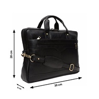 Mayorista Tendencia Logo Diseño Cuero Genuino Negocios Laptop Bag Hombres Pulgadas Hombro Mensajero Maletín Caso
