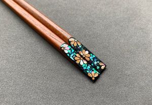 Round Wooden <b>Chopsticks</b> Smooth Surface Minimalist Design <b>Reusable</b> Flatware Set - Product Image 4