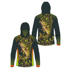 Camisas de Pesca con Capucha, Transpirables e Impermeables, Ligeras, de Spandex/Poliéster, UPF 50+, Manga Larga, para Pescadores en Alta Mar, Venta al Por Mayor - Product Image 6