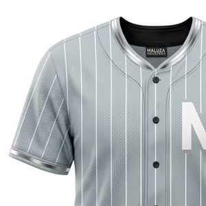 Camiseta de Béisbol Sublimada Personalizada de Alta Calidad, Cuello en V, con Botones, Ropa Deportiva para Entrenamiento en Equipo, Tops que Absorben la Humedad - Product Image 2