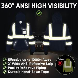 เสื้อกั๊กนิรภัยกันน้ำมาตรฐาน ANSI Class 3 EN ISO 20471 Class 2 ราคาสมเหตุสมผล พร้อมโลโก้ตามสั่ง - Product Image 2