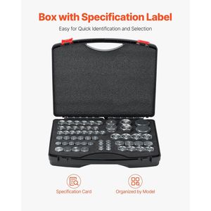 Kit di 64 Pezzi di Raccordi Idraulici DIN per Uso Industriale, Tappi e Accessori per Tubi, Set di 64 Utensili Idraulici - Product Image 5