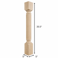 Pied de table en bois massif, design traditionnel carré tourné, pour table, installation facile