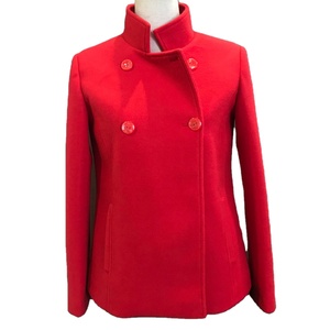Abrigo de mezcla de lana con doble botonadura para mujer, chaqueta corta elegante y cálida, ropa de abrigo de invierno para uso casual en la oficina - Product Image 6