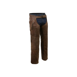 Leather <b>Equestrian</b> Pants with Zipper Pockets for Horse Riding and Ranch Work - Product Image 1