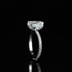 Square <b>Ice</b> Flower High Carbon Diamond <b>Ring</b> S925 Sterling Silver Fashionable Simple Design Geometric European Style - Product Image 6
