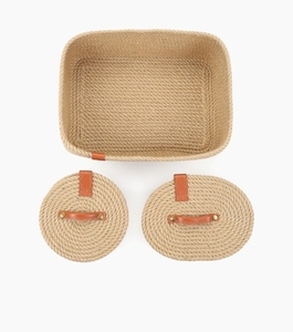 Caja de Almacenamiento de Yute Hecha a Mano con Compartimentos y Tapa, Caja de Yute 100% Natural de Alta Calidad, Color y Logotipo Personalizables - Product Image 2