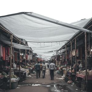 Lona Impermeable Premium de Alta Resistencia para Puestos, Lona para Puestos para Todas las Estaciones con Esquinas Reforzadas para Mercados al Aire Libre - Product Image 1