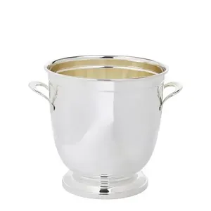 Elegant Round Stainless Steel Ice Bucket With Dual Handles Rust Resistant Party Cooler Beverage Tub ice Bucket - Product Image 1
