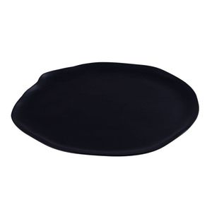 Plateau de service rond en métal noir mat moderne, plateau décoratif pour table basse, plateau en fer industriel minimaliste de luxe pour ottoman - Product Image 5