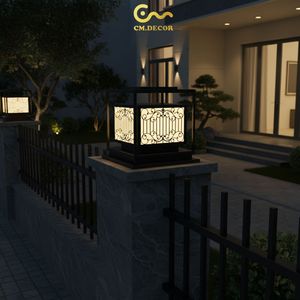 Waterproof Inox <b>Post</b> Lamp 3500K Warm White AC 220V for Modern House Villa Hotel Resort Gate Pillar Decorative - Product Image 3