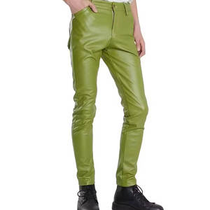 Pantalon en cuir haut de gamme pour homme, léger, respirant, écologique, design tendance, doux, durable, coupe confortable, parfait pour - Product Image 1