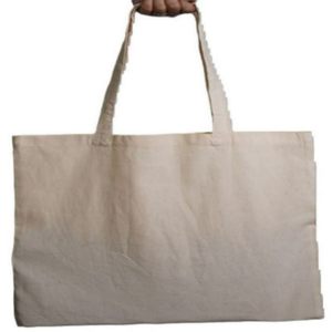 Bolsa de Tela de Algodón 100% Orgánico con Logotipo Personalizado, Ecológica, Reciclable, para Compras, Color Beige Natural, Asa Larga - Product Image 6