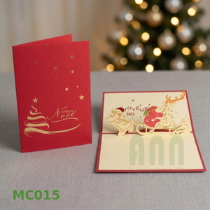 ANN Handicraft Vietnam UV Printed 3D Santa Pop Greeting Cards Envelope <b>Matte</b> <b>Varnishing</b> Funny Paper Souvenirs Christmas Day - Product Image 6