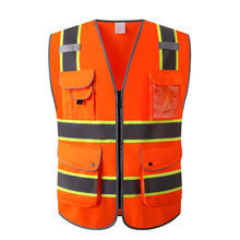 Gilet de sécurité réfléchissant haute visibilité en coton imperméable avec logo personnalisé, veste de travail en polyester, uniforme de travail - Product Image 3