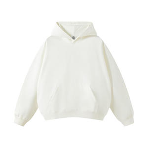 Sweat-shirt à capuche pour homme, couleur unie, coton French Terry, design décontracté avec poche, vêtement d'hiver, coupe ample, brodé - Product Image 4