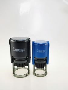 WES-sello autoentintable personalizado, sello de empresa con forma cuadrada ovalada, sellos de Notario Público, máquina automática - Product Image 5