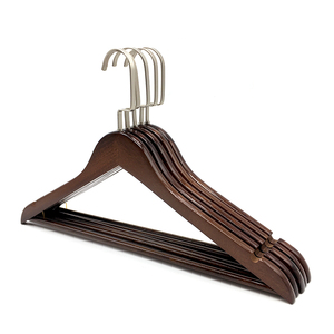 Perchas de Madera de Color Retro Personalizadas con Logotipo, Diseño Moderno y Duradero, Gancho de Metal, 44x1.2cm, Uso en Oficina y Tienda, Multifuncionales, Fabricantes - Product Image 1