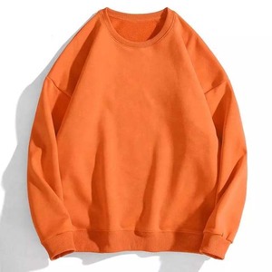 เสื้อสเวตเชิ้ตผู้ชาย แขนยาว ผ้าฝ้ายออร์แกนิค ฟลีซ ทรงโอเวอร์ไซส์ แบบเรียบ มีฮู้ด คอกลม แบบพื้นฐาน - Product Image 6