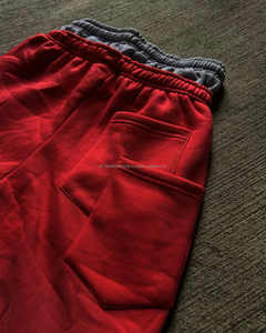 Pantalons de survêtement décontractés de rue personnalisés pour hommes, coupe du fabricant, couture à double taille, broderie appliquée, jambes larges évasées, taille personnalisable - Product Image 3