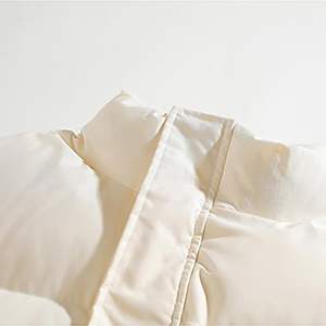 Veste d'hiver matelassée imperméable coupe-vent unisexe avec logo personnalisé, longue et fine, en tissu matelassé rembourré, couleur bleu poussière - Product Image 4