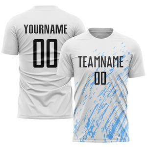 ชุดเสื้อฟุตบอลฤดูหนาวแบบซับลิเมชั่นสั่งทำพิเศษ 100% โพลีเอสเตอร์ ทรงปกติ สีดำ แขนสั้น ระบายเหงื่อได้ดี สำหรับทุกเพศ ทุกวัย พร้อมปักชื่อทีม - Product Image 3
