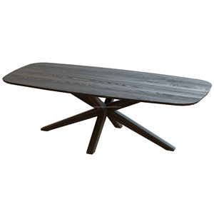 Juego de Comedor Moderno con 6 Sillas de Terciopelo Azul, Mesa de Madera con Respaldo Sólido, Diseño de Mediados de Siglo para Muebles de Hogar - Product Image 3