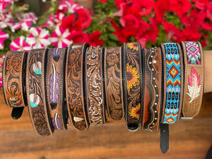 Hand Tooled Leather <b>Dog</b> <b>Collar</b> Pink Sunflower Genuine Cow Leather Small Medium Large <b>Dog</b> <b>Collars</b> Durable Comfortable <b>Dog</b> <b>Collars</b> - Product Image 5