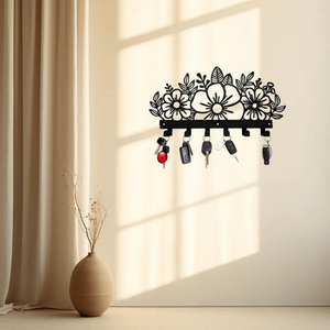 CIFbuy Appendiabiti da Parete in Metallo a Tema Floreale, Organizzatore per Ingresso, Porta Posta e Chiavi, TikTok per Servizio Ritiro Temu - Product Image 5
