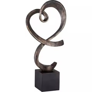 Artistic Metal Sculpture Modern Figurine <b>Decorative</b> Home Living Room <b>Table</b> <b>Decor</b> Premium Accent - Product Image 2