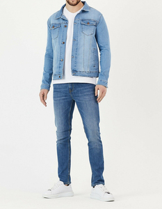 Veste en jean d'hiver pour homme de qualité supérieure, design personnalisé, délavée à l'acide, vintage, brodée, imperméable et respirante - Product Image 1