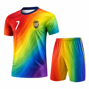Camiseta de Fútbol Personalizada RUIWO para Hombre, 100% Poliéster, Transpirable, Cuello Redondo, Manga Corta, Uniforme de Fútbol de Verano, Impresión Digital Rápida - Product Image 1