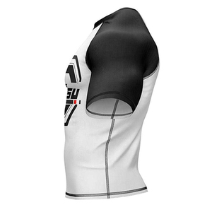 MMA Compression Shirts Wholesale Gym Training Base Layer Quarter Sleeve Body Fit Shirts Custom Graphic BJJ Grappling Uniform Set - Product Image 3