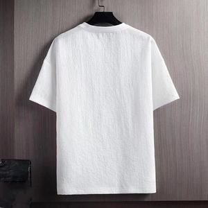 เสื้อยืดคอกลมแขนสั้นทรงโอเวอร์ไซส์สีดำสำหรับผู้ชายรุ่นใหม่ปี 2026 ยี่ห้อ High Street Eco-Friendly Fly Fit ผ้าเทอร์รี่ พิมพ์ลายโลโก้ด้านหน้า สไตล์ลำลอง - Product Image 6