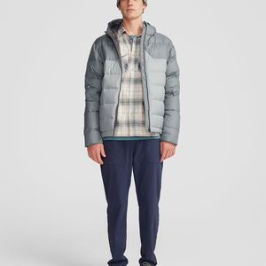 Chaqueta Casual de Invierno para Hombre al por Mayor, con Capucha, Gruesa, de Color Sólido, Tallas Grandes, Abrigo Acolchado Cortavientos OEM - Product Image 3