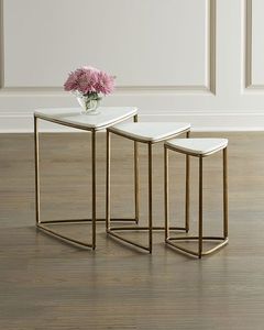 Juego de mesas nido de hierro modernas hechas a mano, muebles que ahorran espacio para decoración de apartamentos y hoteles. - Product Image 1