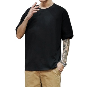 เสื้อยืดผู้ชายโอเวอร์ไซส์ฮิปฮอปแขนสั้นลำลองผ้าฝ้ายเสื้อสตรีทแวร์ - Product Image 2