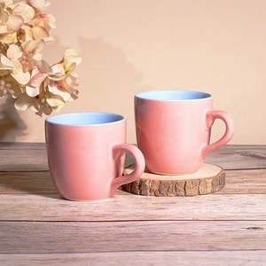 <b>Blush</b> Elegance Glossy Ceramic Tea Cups Set of 2 - Product Image 5