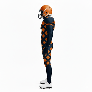 Uniformes de football américain personnalisés en gros pour équipes 7v7 – Ensemble de maillots en polyester respirant avec impression par sublimation et twill de tackle - Product Image 6