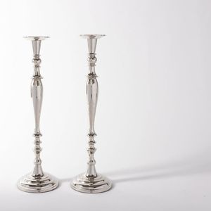 Silver Aluminium Pillar Candlestick Holder Handmade Customized Metal <b>Candle</b> Stand For Home & Event Decor <b>Wedding</b> Centerpieces - Product Image 1