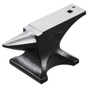 Incudine in Acciaio Fuso a Corno Singolo da 25 libbre, Alta Durezza, Robusta, con Corno Arrotondato, Strumento da Fabbro, Base Stabile per Lavorazione del Metallo - Product Image 1