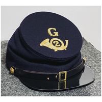 Gorra de campo de la Unión de la era de la Guerra Civil Estadounidense, específicamente identificada como un tipo de gorra estilo kepi para el 10º ejército estadounidense. Infantería de Color, 16.º Cuerpo