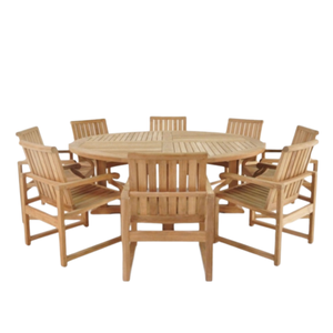 Ensemble table et chaises en teck durable, en promotion, pour salle à manger ou restaurant au style minimaliste moderne. - Product Image 3